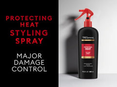 TRESemmé nozzle close-up demonstrating precise mist for even heat coverage