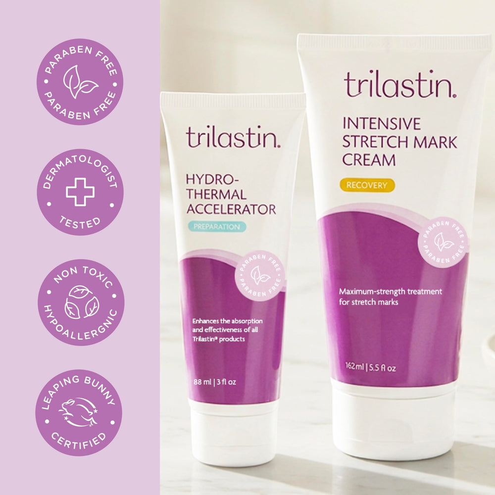 TriLASTIN cream in hand being applied to skin for quick absorption