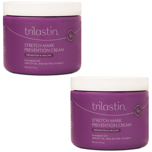 TriLASTIN front packaging 4 oz two-pack shows convenient maternity set benefit