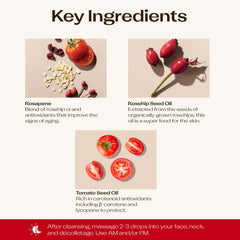 Trilogy rosehip oil oat extract detail showing soothing ingredient for sensitive skin