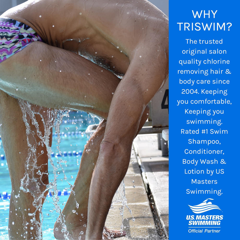Family using TRISWIM in shower illustrating tear-free formula for kids