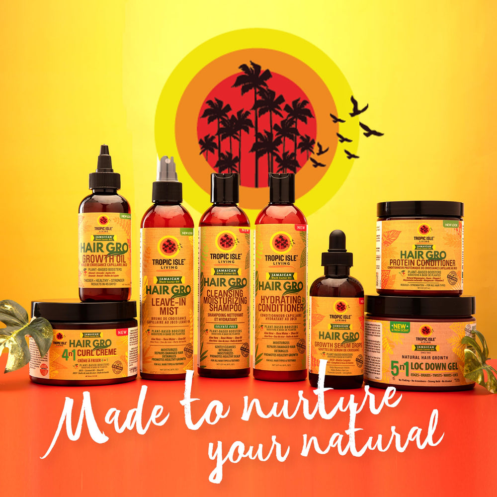 Tropic Isle Living bottle on bathroom shelf in natural routine setting