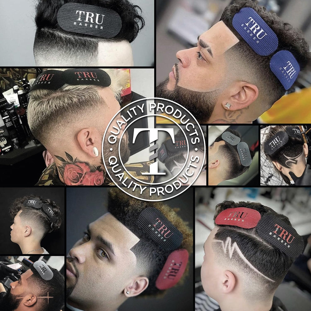TRU BARBER clip holding a large section during salon styling