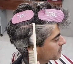 TRU BARBER clip keeping hair off face during skincare for mess-free treatments