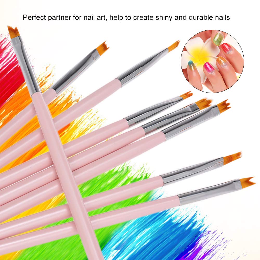 TRUEGOOD creating floral nail art with a fine brush for crisp petal and line detail