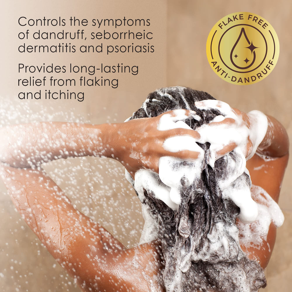 True+Real person massaging scalp showing effective lathering and itch relief support
