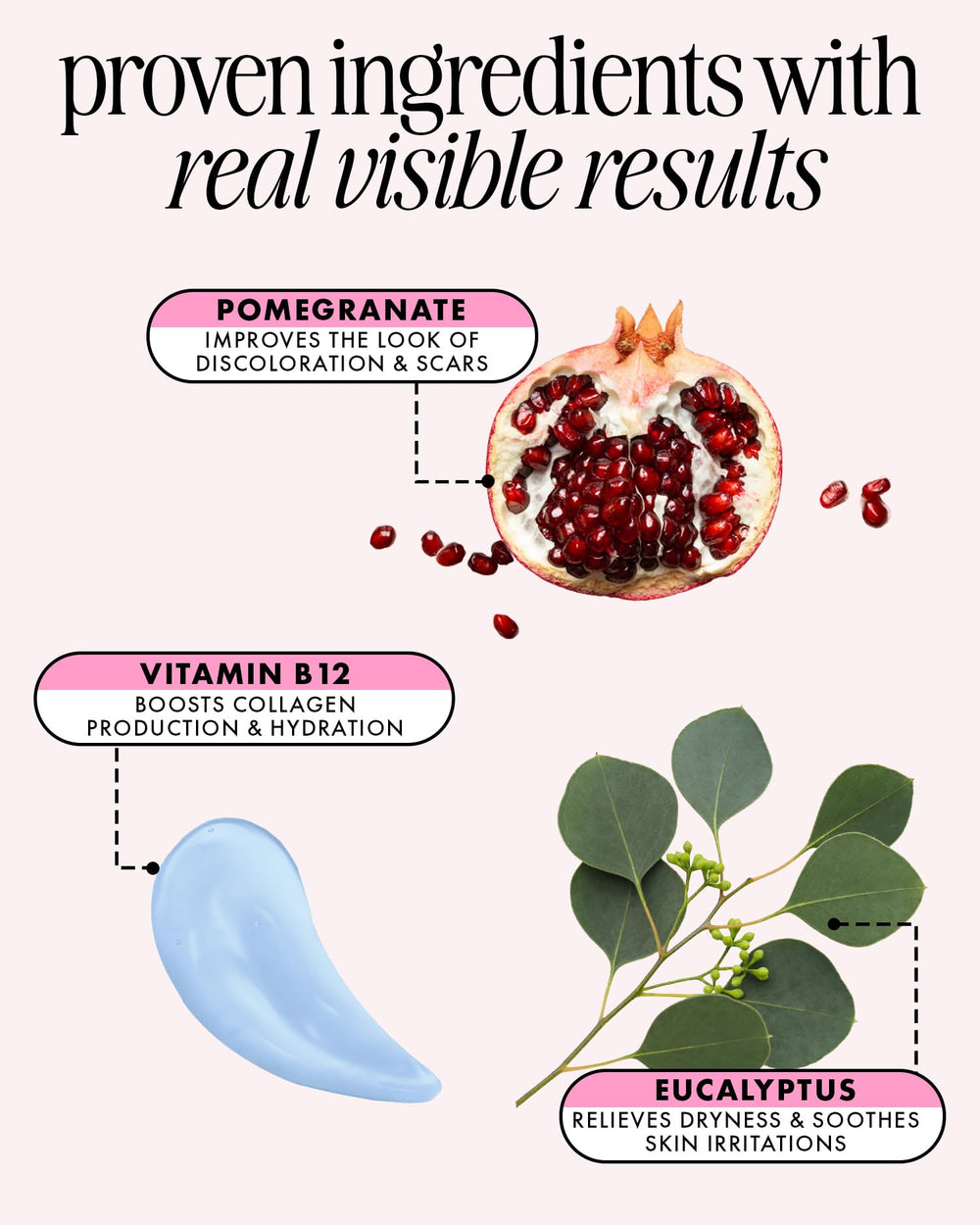 Truly label close-up showing ingredient blurb and product benefit claims