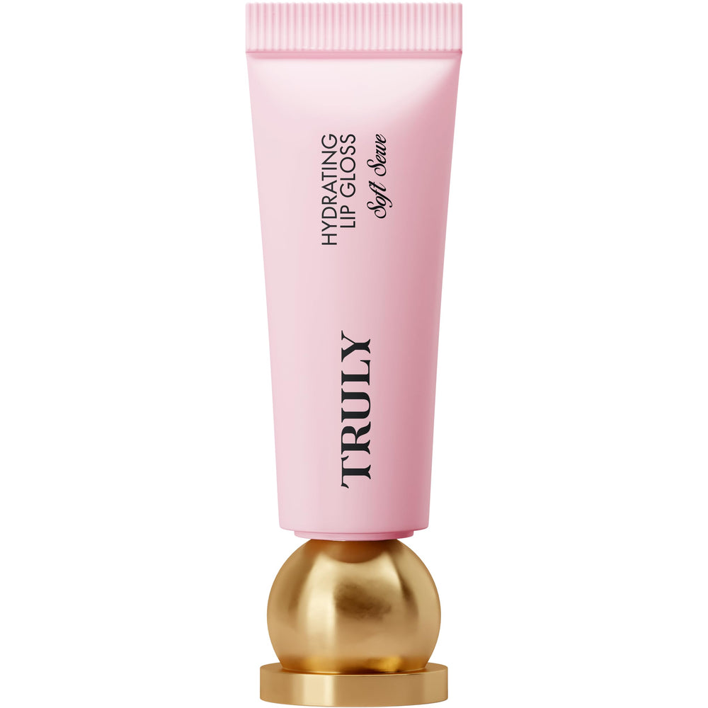 Truly front packaging showing rosy-pink gloss and brand, highlights shine