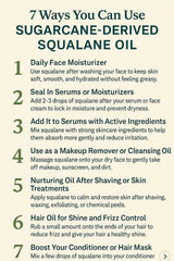 Texture of TruReliv squalane on skin absorbing quickly for lightweight hydration