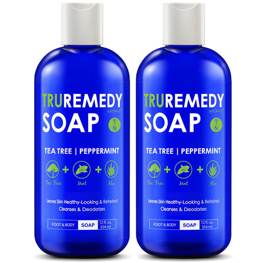 Truremedy Naturals front packaging showing two 12oz bottles and clear branding for convenience