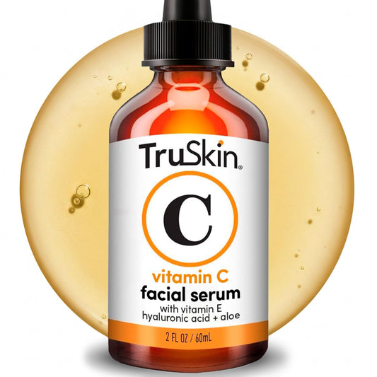 TruSkin bottle front view showing clean packaging and product benefit