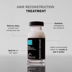 TRUSS single ampoule closeup highlighting concentrated formula benefits
