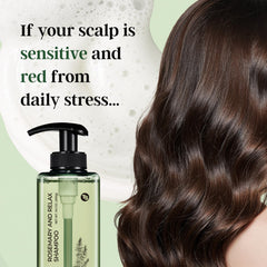 TS SHAMPOO back label close-up displaying ingredient list and usage directions