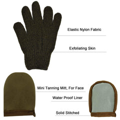 TSAIYI exfoliating glove fibers shown for effective dead-skin removal