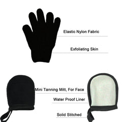 TSAIYI exfoliating glove texture closeup to prep skin and aid even tan
