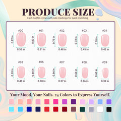 TsMADDTs nails on hand for scale showing short oval fit and natural-looking length