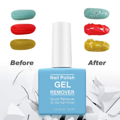 Tudiqe before-and-after nails showing lifted polish and restored nail surface