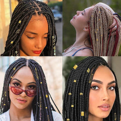 tuefuzy charms clipped on braided hair adding sparkle and style definition