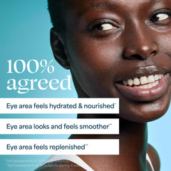 TULA applied under eye demonstrating smoothing and instant radiance
