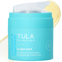 TULA front packaging showing 1.7 oz moisturizer and clear branding for brightening
