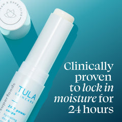 TULA balm texture swatch illustrating lightweight hydrating formula