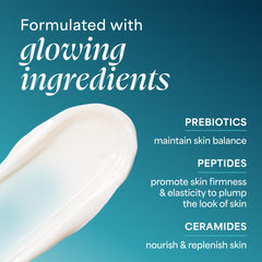 TULA moisturizer spread on hand showing quick absorption and glow