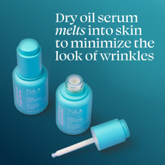 TULA close-up of serum texture highlighting lightweight feel and quick absorption
