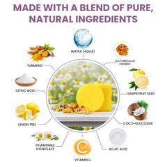 Turmeric Pad soaked pad displaying solution and ready-to-use convenience