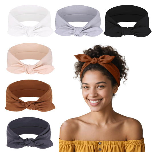 TuTive front view of six-pack headbands showing colors and styling options