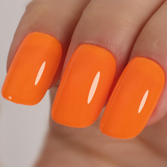 TUTUYU neon orange bottle front view showing vibrant color and clear label benefit