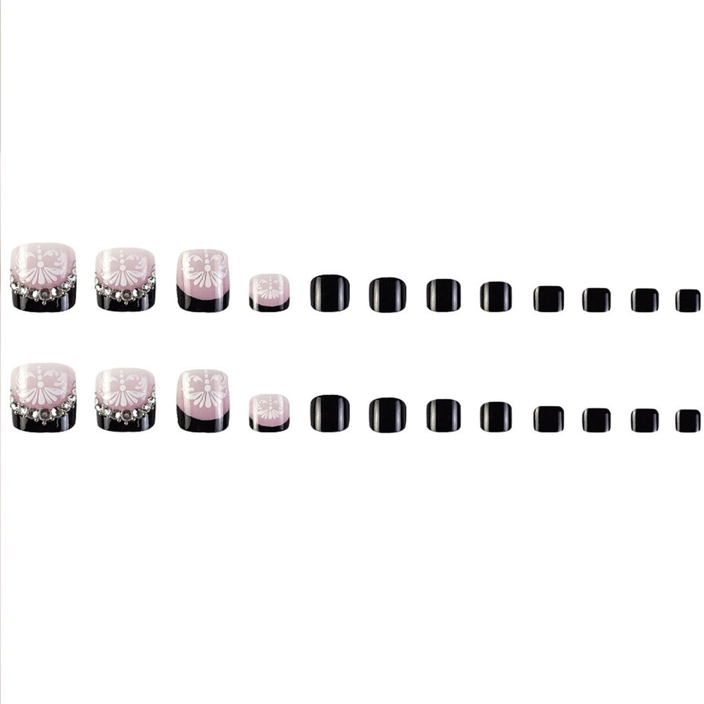 TUZANDW application on toes demonstrating easy press-on install