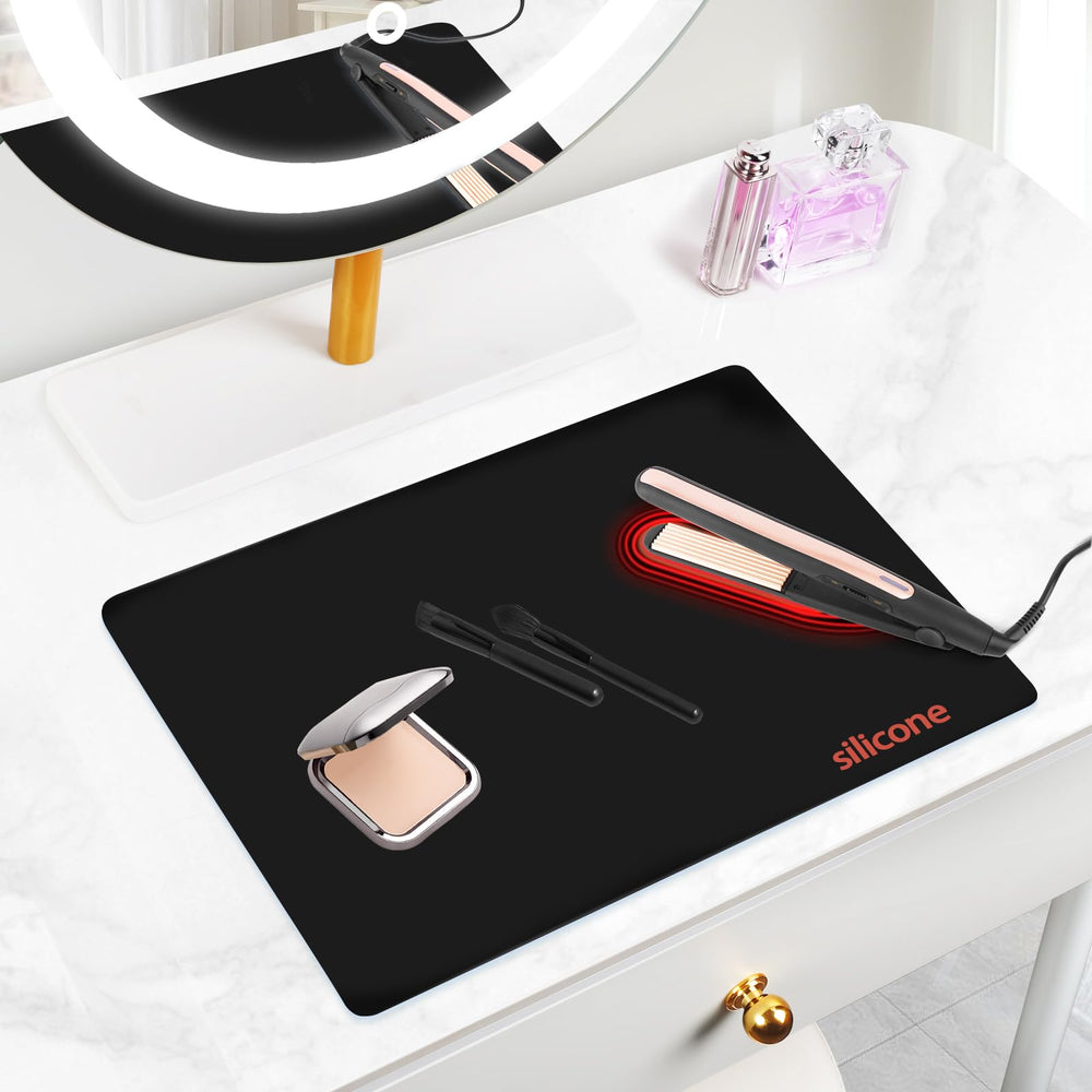 TWAKAP front view vanity mat protecting tabletop with neat benefit