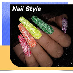 TWOEIGHT nail wheel swatches showing 12 reflective colors for easy shade selection