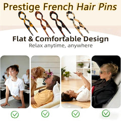 Twoheadpig pin securing a neat low bun for invisible hold benefit