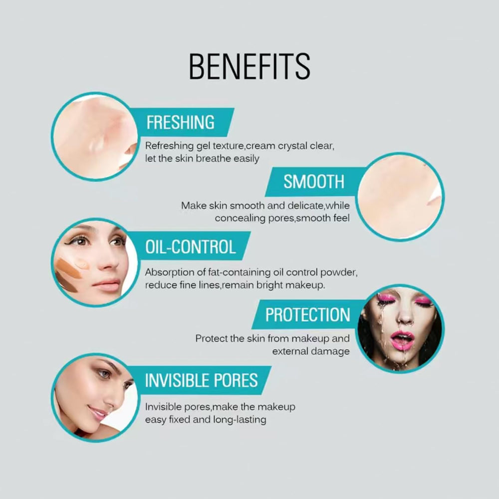 TWOMODE primer application on hand illustrating easy blend and pore-blurring benefit