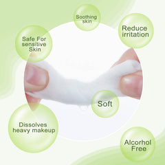 twoworld wipe in use removing makeup from face demonstrating effective cleansing