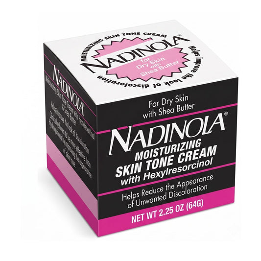 TYU Nadinola jar front view showing label and 2.25 oz size, conveys targeted treatment