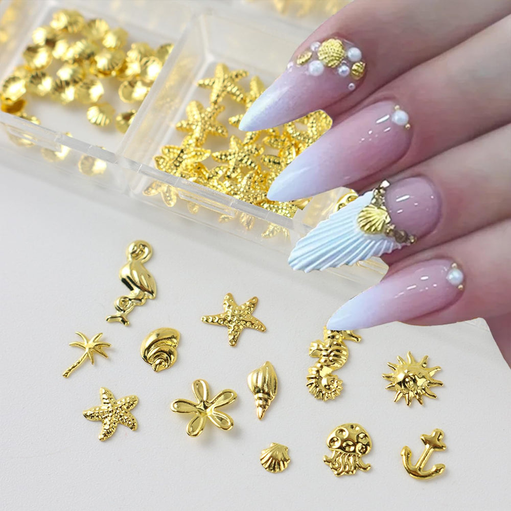 Tyuimhx arranged starfish seahorse jellyfish charms showing design variety for creativity