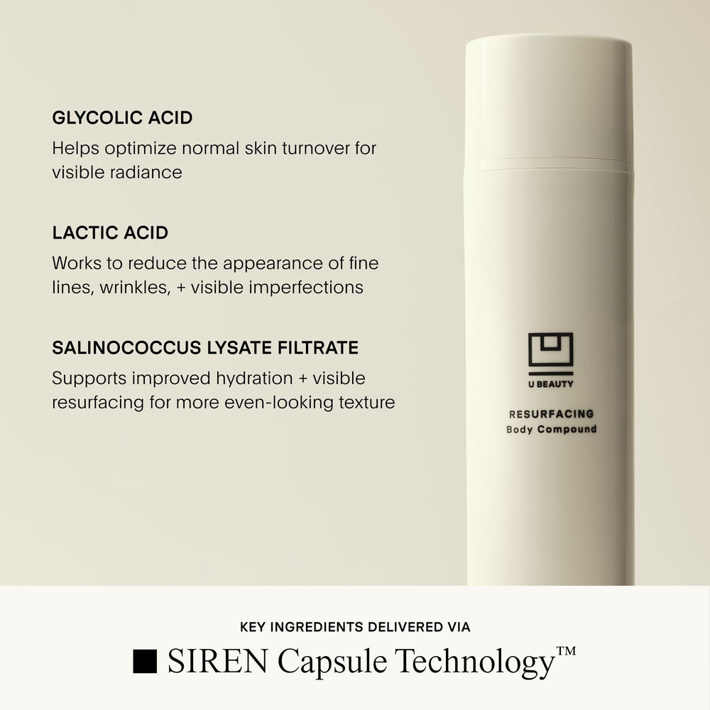 Visual of ingredient blend with AHAs and papain, communicates powerful resurfacing