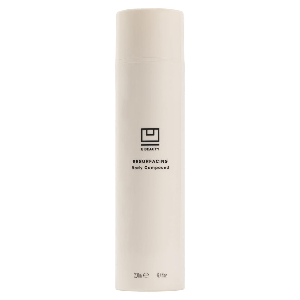 U Beauty front bottle showing label and compact design, highlights ease of use