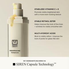 u beauty serum on fingertips demonstrating easy spreadability and quick absorption benefit