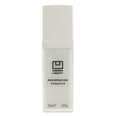 U Beauty bottle front view showing sleek packaging and brand benefit