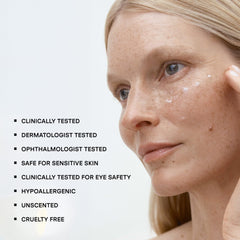U Beauty before and after under-eye comparison showing visible improvement