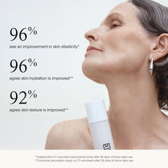 U Beauty application on décolleté showing gentle massage and firmer-looking skin