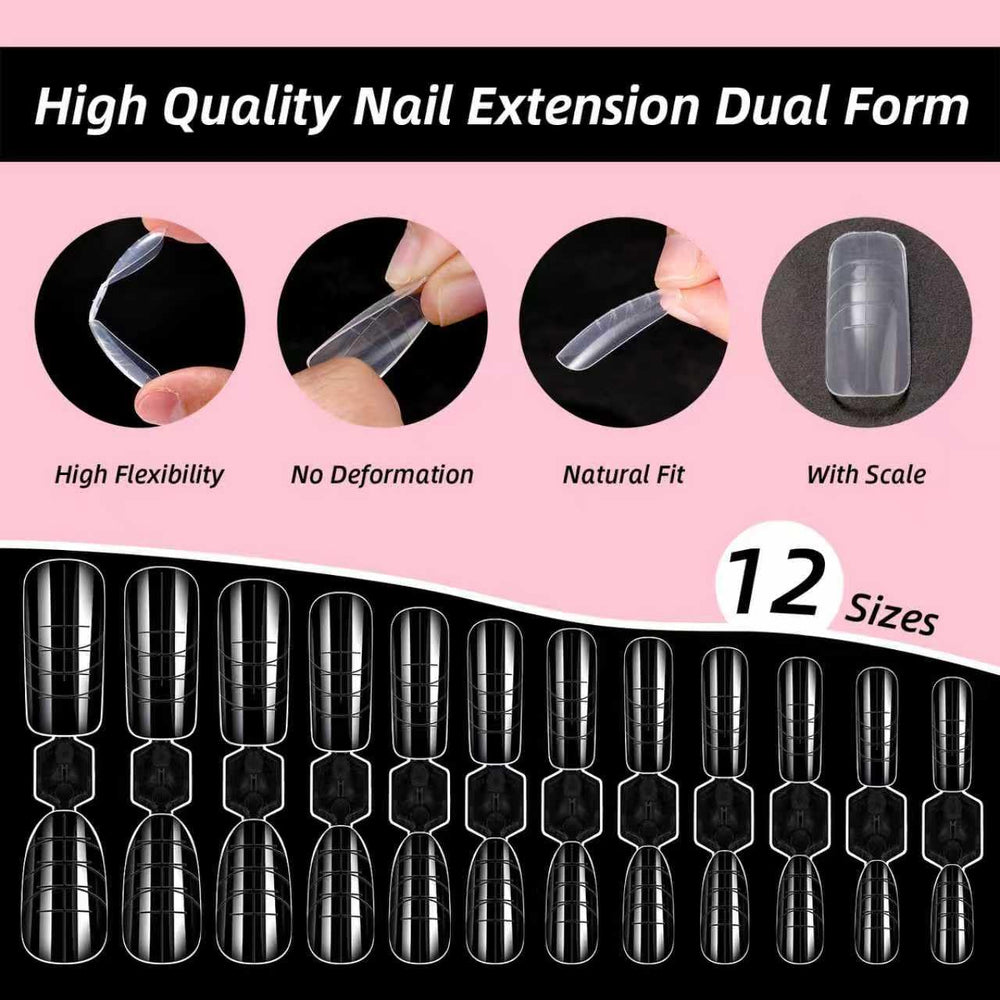 U-Shinein form on natural nail in use demonstrating easy application and time-saving benefit