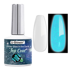 U-Shinein front bottle showing label and glossy finish benefit