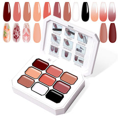 U-Shinein front packaging showing nine-color gel palette and kit benefits
