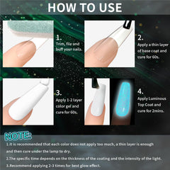 U-Shinein finished manicure in low light showing luminous appeal