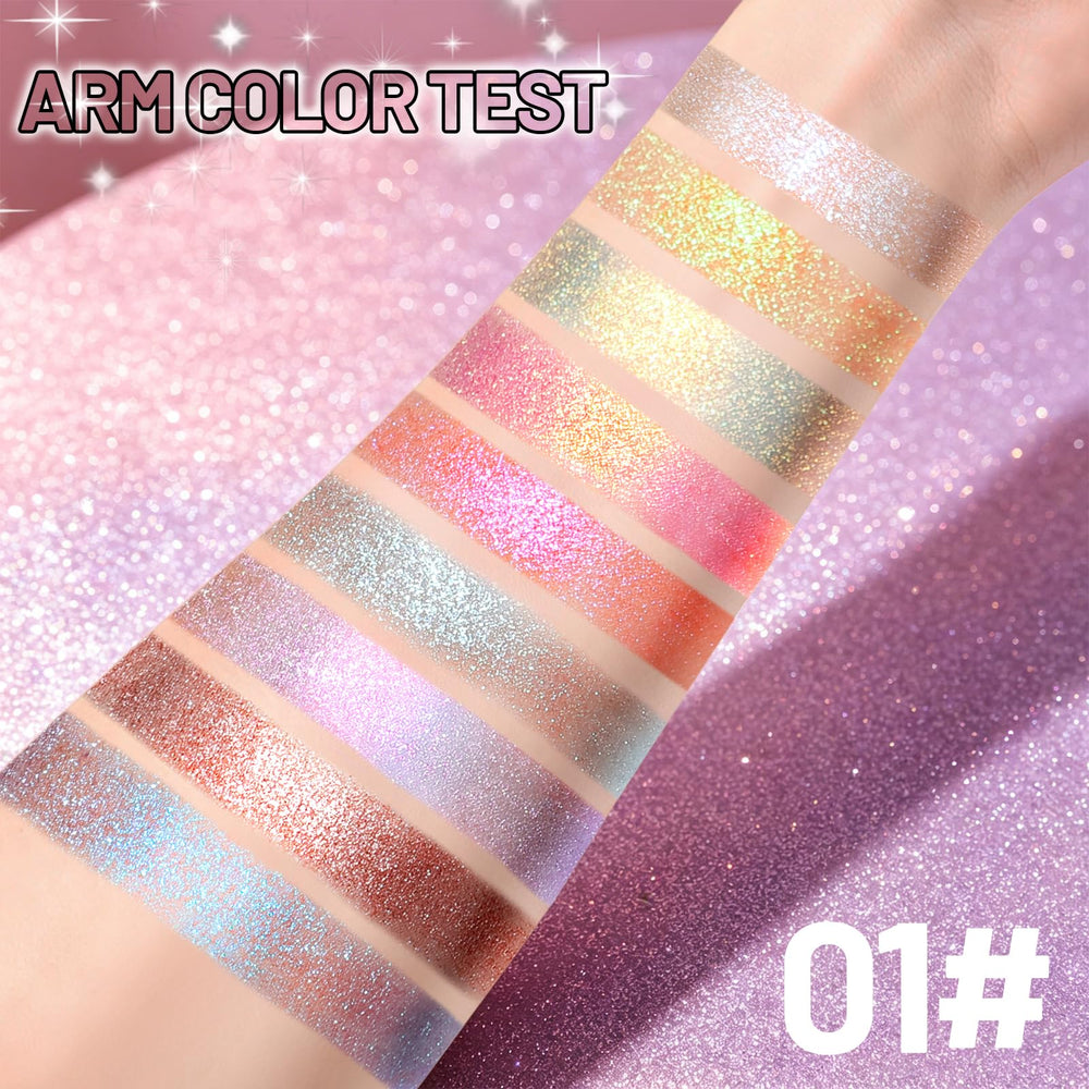 U-Shinein single pan close-up revealing multichrome texture and easy blendability