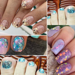 UARUOGP lifestyle salon manicure shot showcasing professional mermaid gradient finish